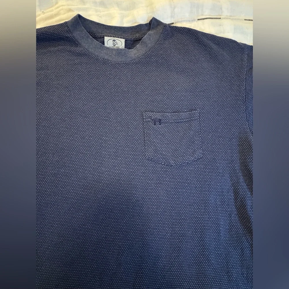 Rare Vintage 1996 Camel Blue Textured Pocket Tee Made USA XL Cotton Blend